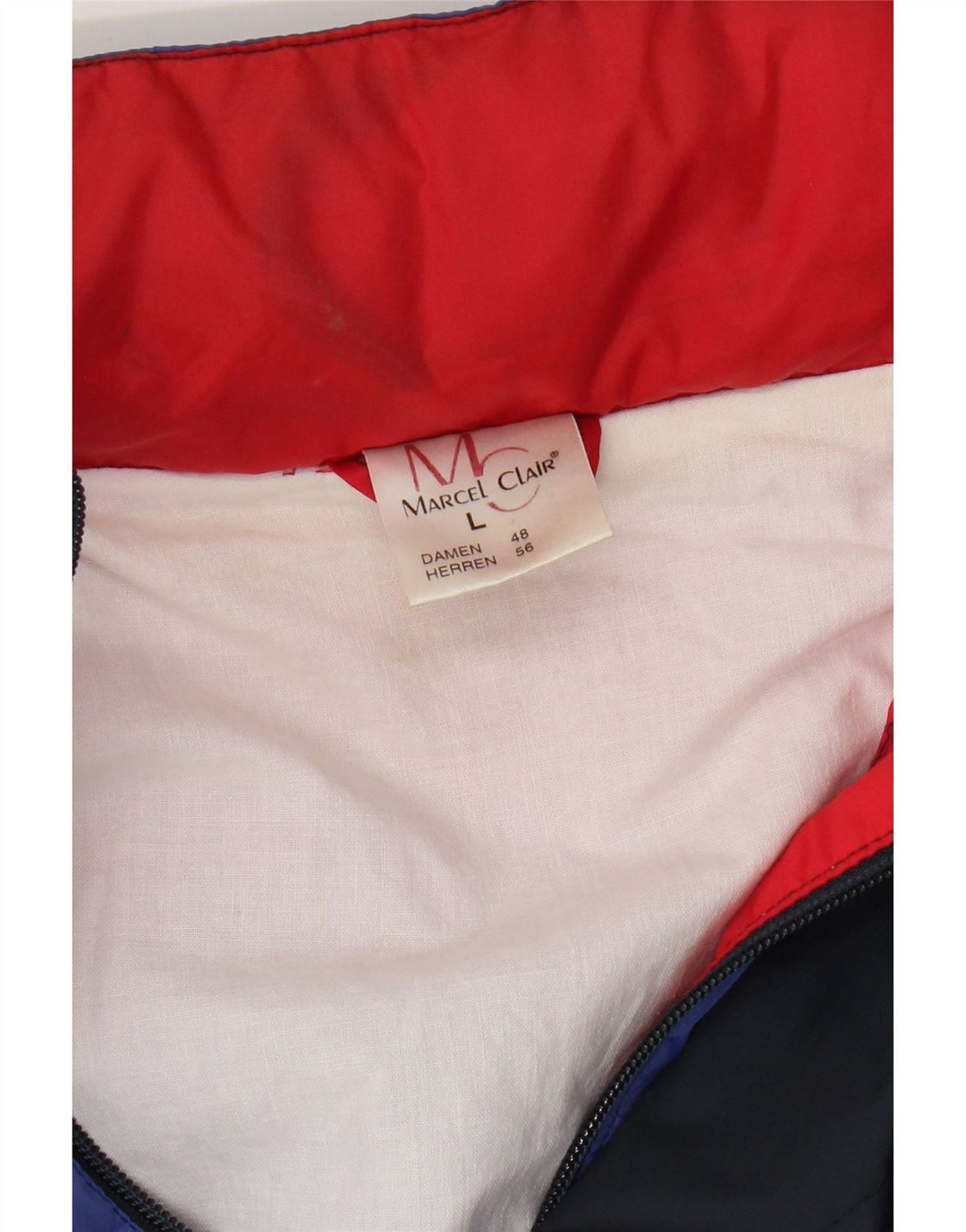 Marcel Clair Veste de pluie à capuche pour homme EU 56 3XL Bleu marine Colourblock