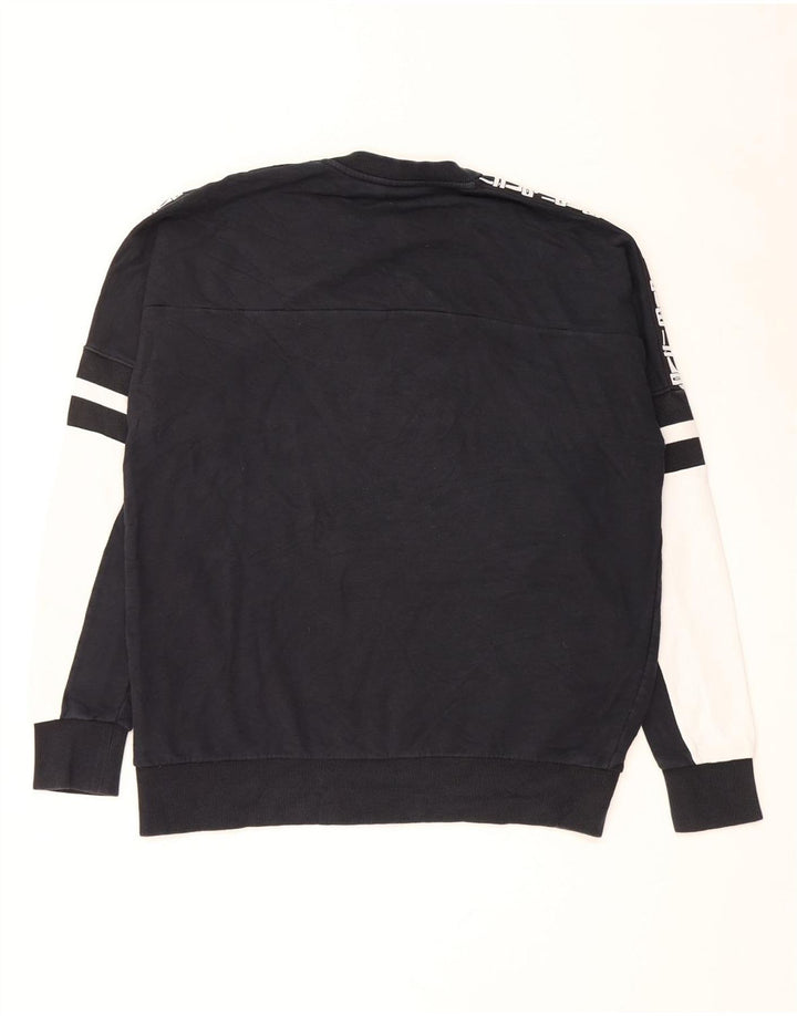 Puma Sweat-shirt graphique pour homme en coton color block Noir Taille L