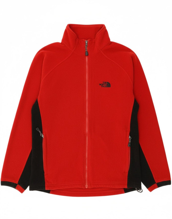 THE NORTH FACE Mens Fleece Jacket UK 42 XL Red Colourblock Polyester
