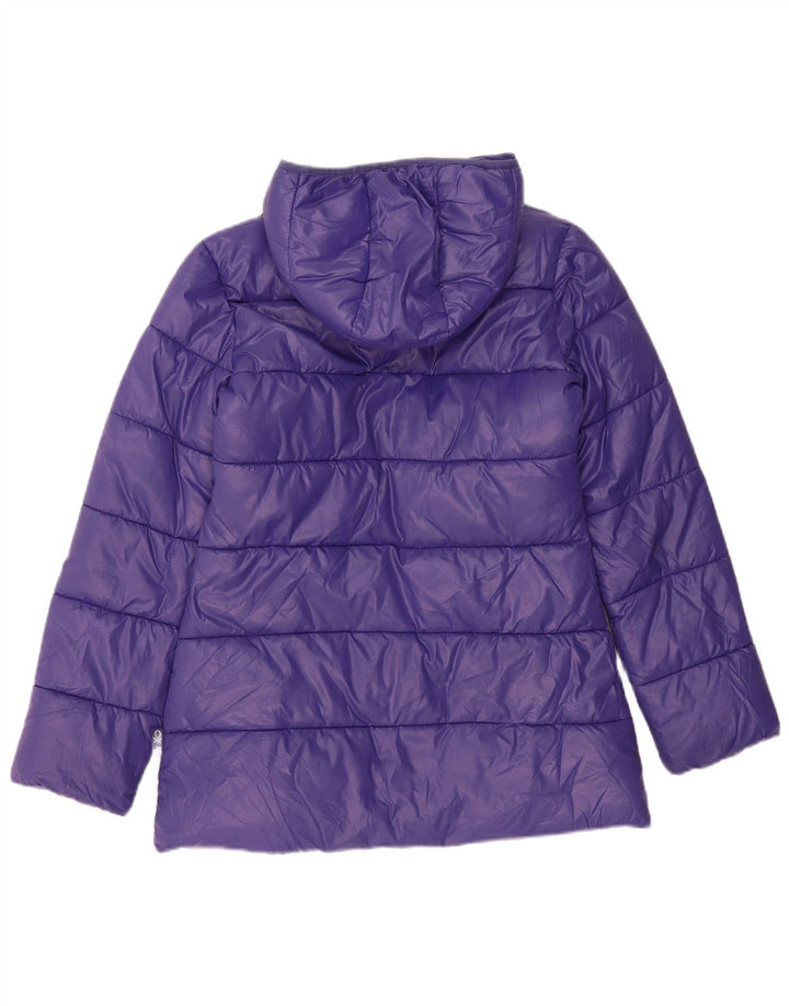 BENETTON Veste matelassée à capuche pour fille 11-12 ans 2XL Violet Polyester