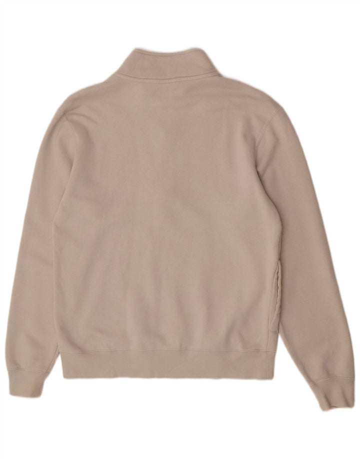Nike Sweat-shirt à col zippé en coton blanc cassé moyen pour homme