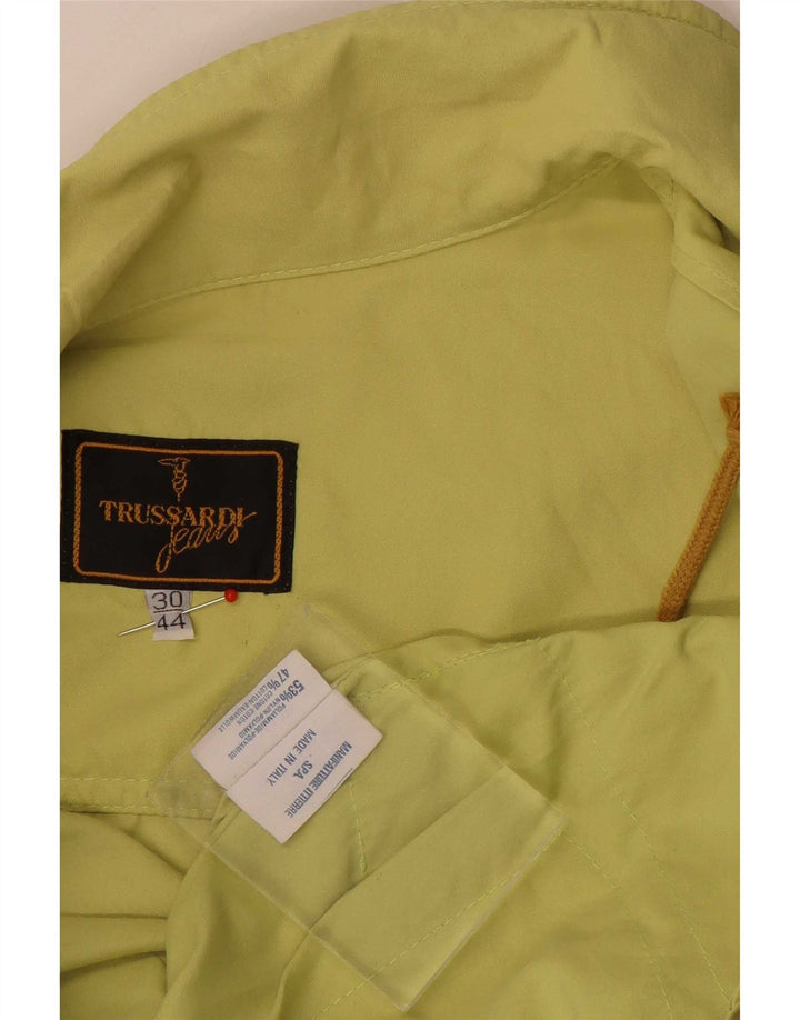 Trussardi Jeans Blouson Bomber Oversize IT 44 Femme Vert Moyen Polyamide