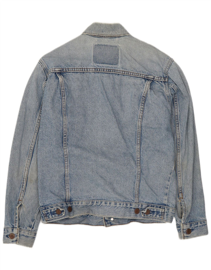 LEVI'S Veste en jean courte pour femme UK 14 Large Bleu Coton