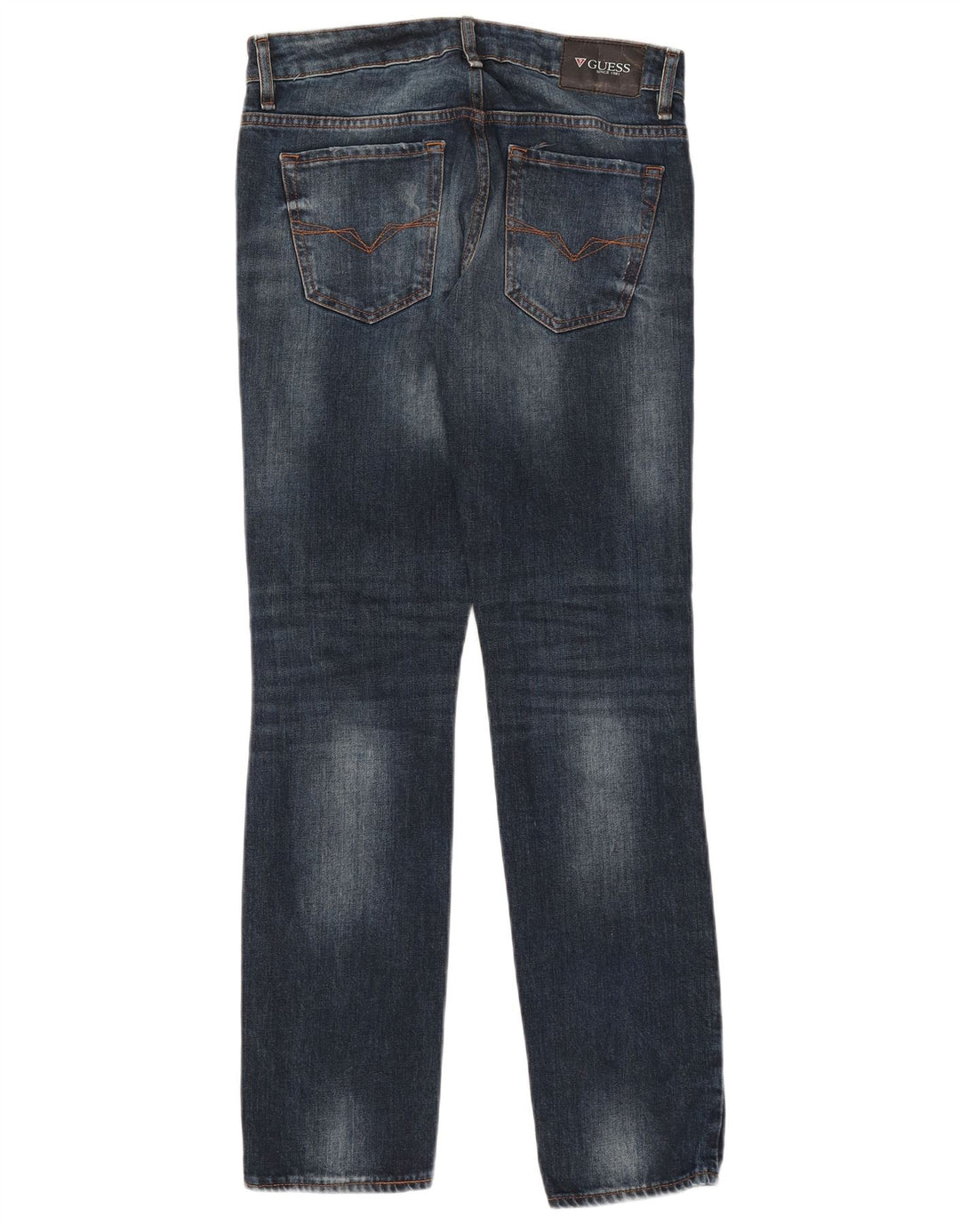 Guess Jean Slim effet vieilli W30 L32 en coton bleu pour femme