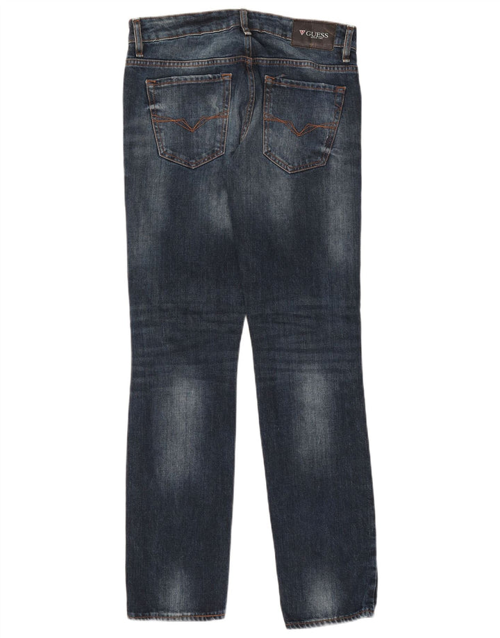 Guess Jean Slim effet vieilli W30 L32 en coton bleu pour femme