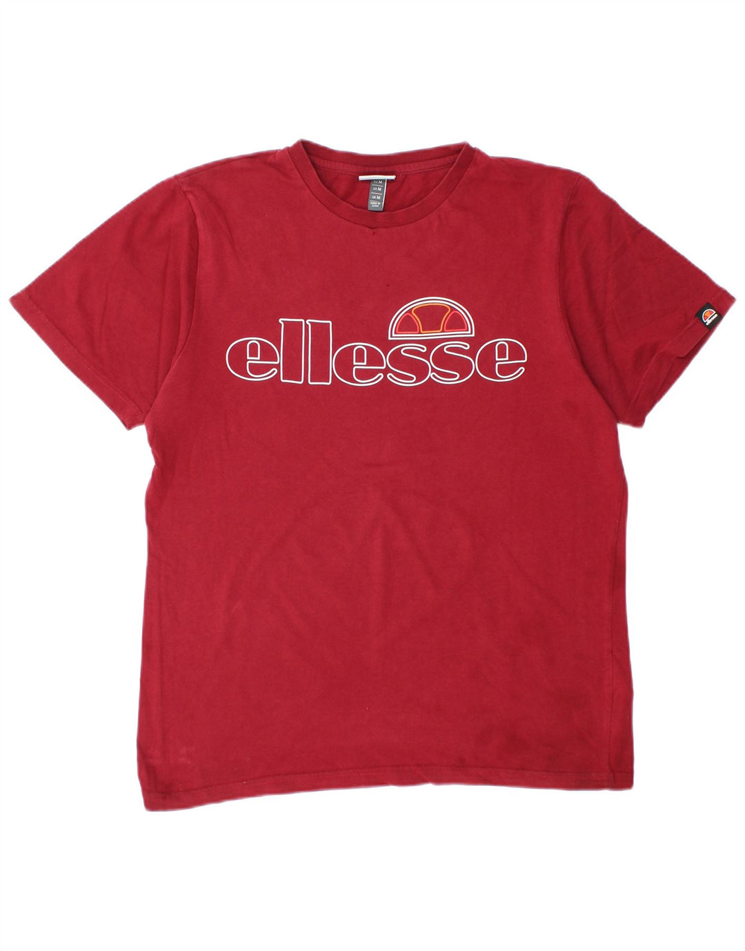 ELLESSE T-Shirt Graphique Top Rouge Moyen Coton Homme