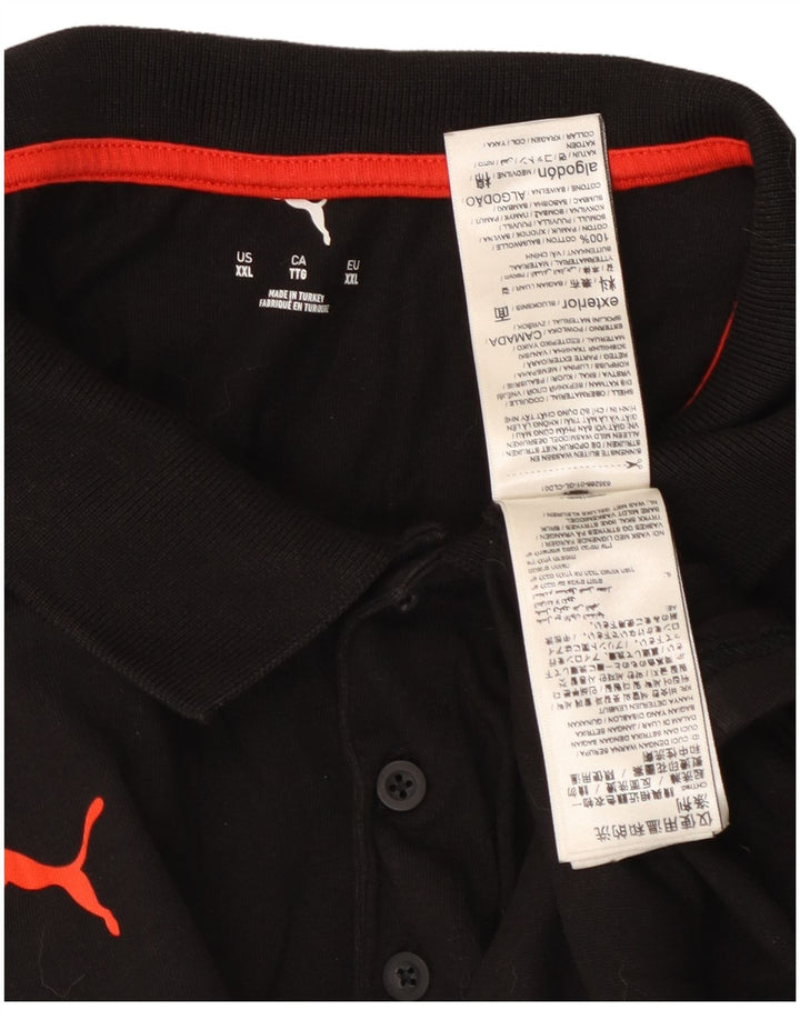 PUMA Polo graphique pour homme 2XL en coton noir