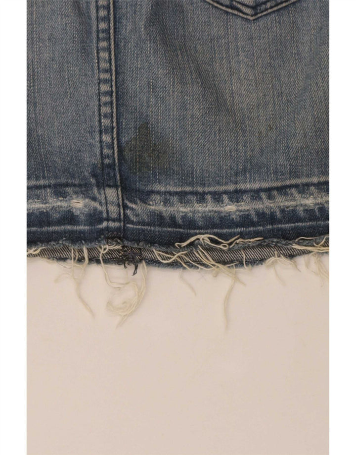 Lee Jupe en jean vieilli pour femme US 7 Medium W28 Bleu Coton