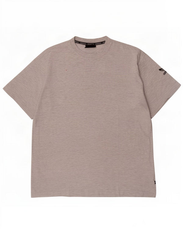Adidas T-Shirt Homme Top UK 44/46 Grand Gris Moucheté Coton