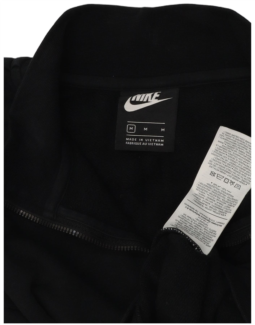 Nike Sweat-shirt surdimensionné à col zippé pour femme UK 14 Noir moyen