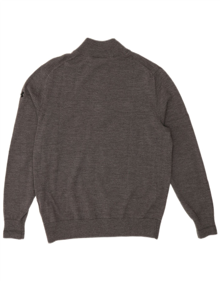 UNDER ARMOUR Pull Graphique à Col Zippé Homme Gris Moyen