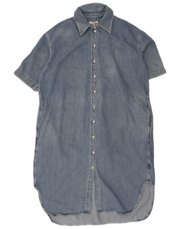 COS Robe en jean surdimensionnée à manches courtes pour femme EU 40 Bleu moyen Coton