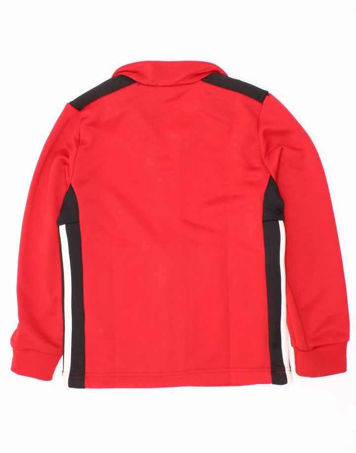 Adidas Veste de Survêtement Garçon 7-8 Ans Rouge Colorblock Polyester