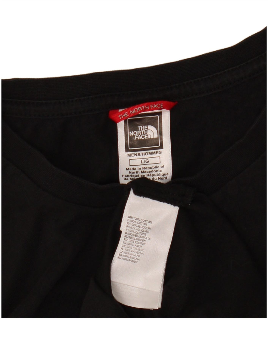 The North Face Haut graphique à manches longues pour hommes, grand coton noir