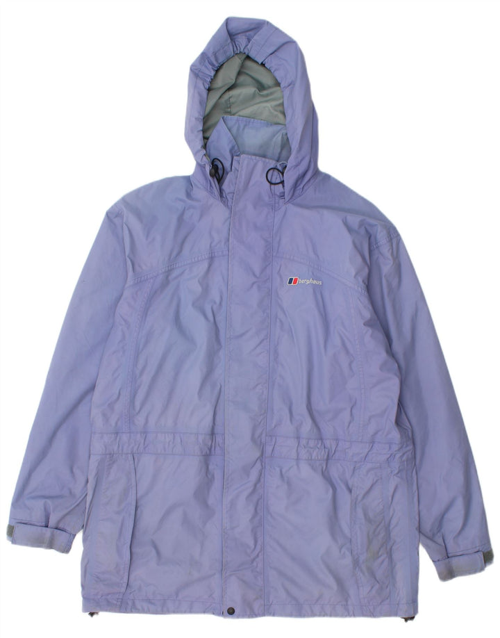 Berghaus Veste de pluie à capuche surdimensionnée pour femme UK 12 Nylon violet moyen