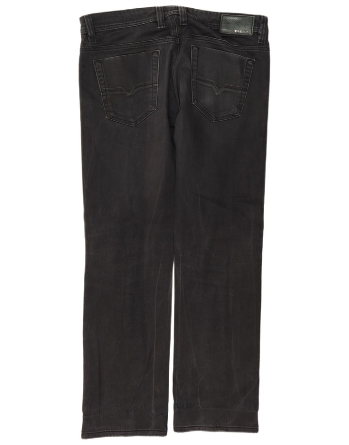 Diesel Jean Droit Viker Homme W33 L32 Gris Coton