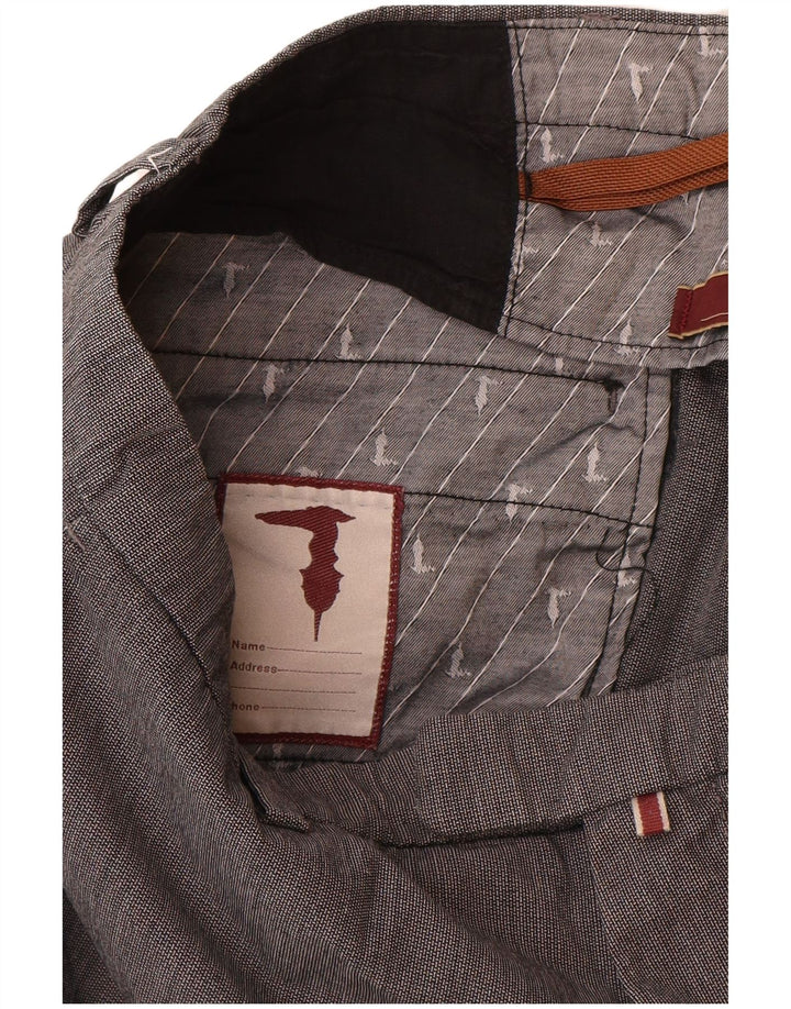 Trussardi Pantalon De Costume Droit W33 L30 Gris Coton Femme