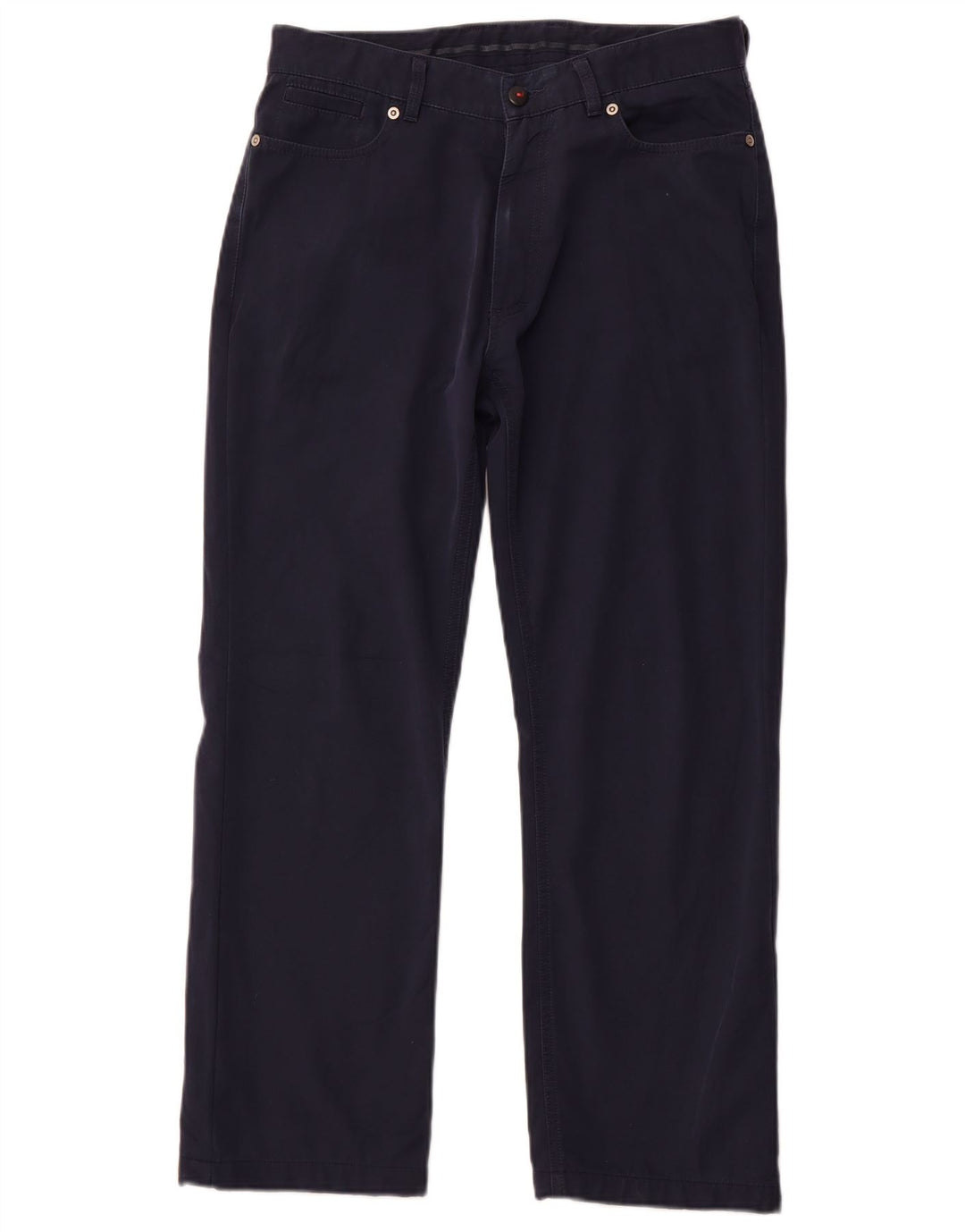 AVIREX Pantalon décontracté droit pour homme W32 L27 Bleu marine Polyester