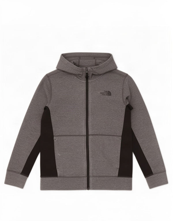 The North Face Pull à capuche zippé pour garçon 11-12 ans Large Gris Colorblock