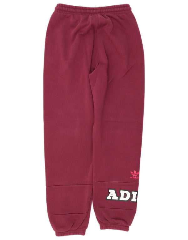 ADIDAS Pantalon de survêtement graphique pour femme UK 12 Bordeaux moyen