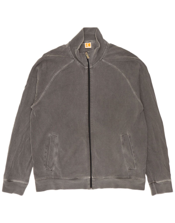 Hugo Boss Veste de survêtement pour homme 2XL Gris Coton