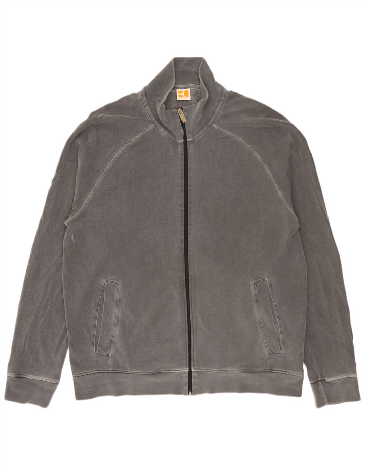 Hugo Boss Veste de survêtement pour homme 2XL Gris Coton