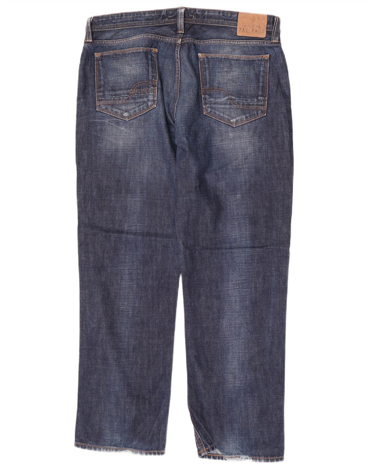 Fat Face Jean droit homme W36 L31 bleu marine coton