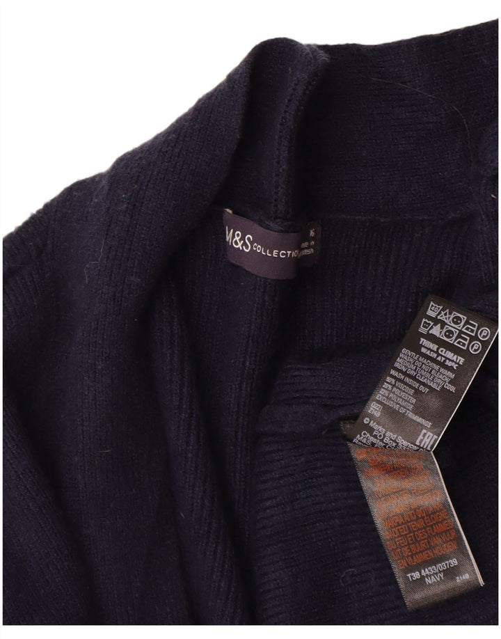 Marks & Spencer Pull cardigan ouvert long pour femme UK 16 Large Bleu marine