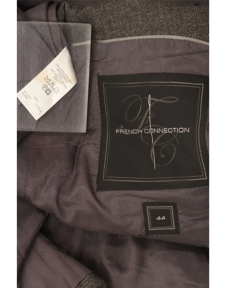 French Connection Veste Blazer 2 Boutons Homme UK 44 2XL Gris Laine