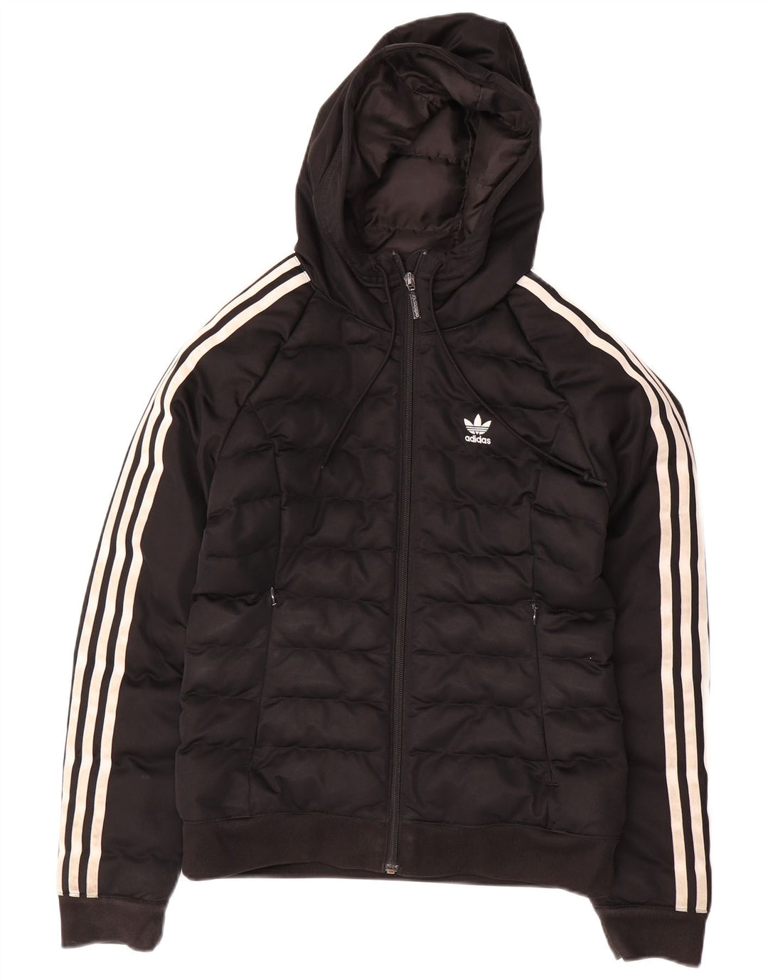 ADIDAS Veste rembourrée à capuche pour femme UK 12 Polyester noir moyen
