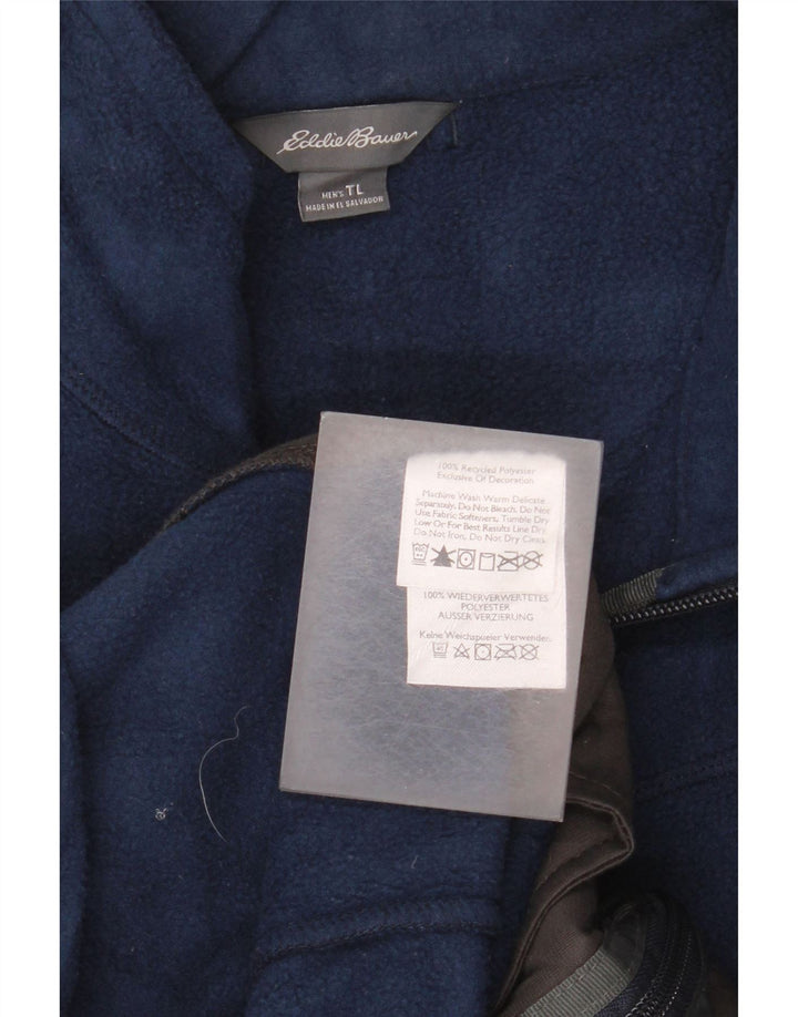 Eddie Bauer Gilet polaire pour homme UK 40 Large Bleu marine Polyester