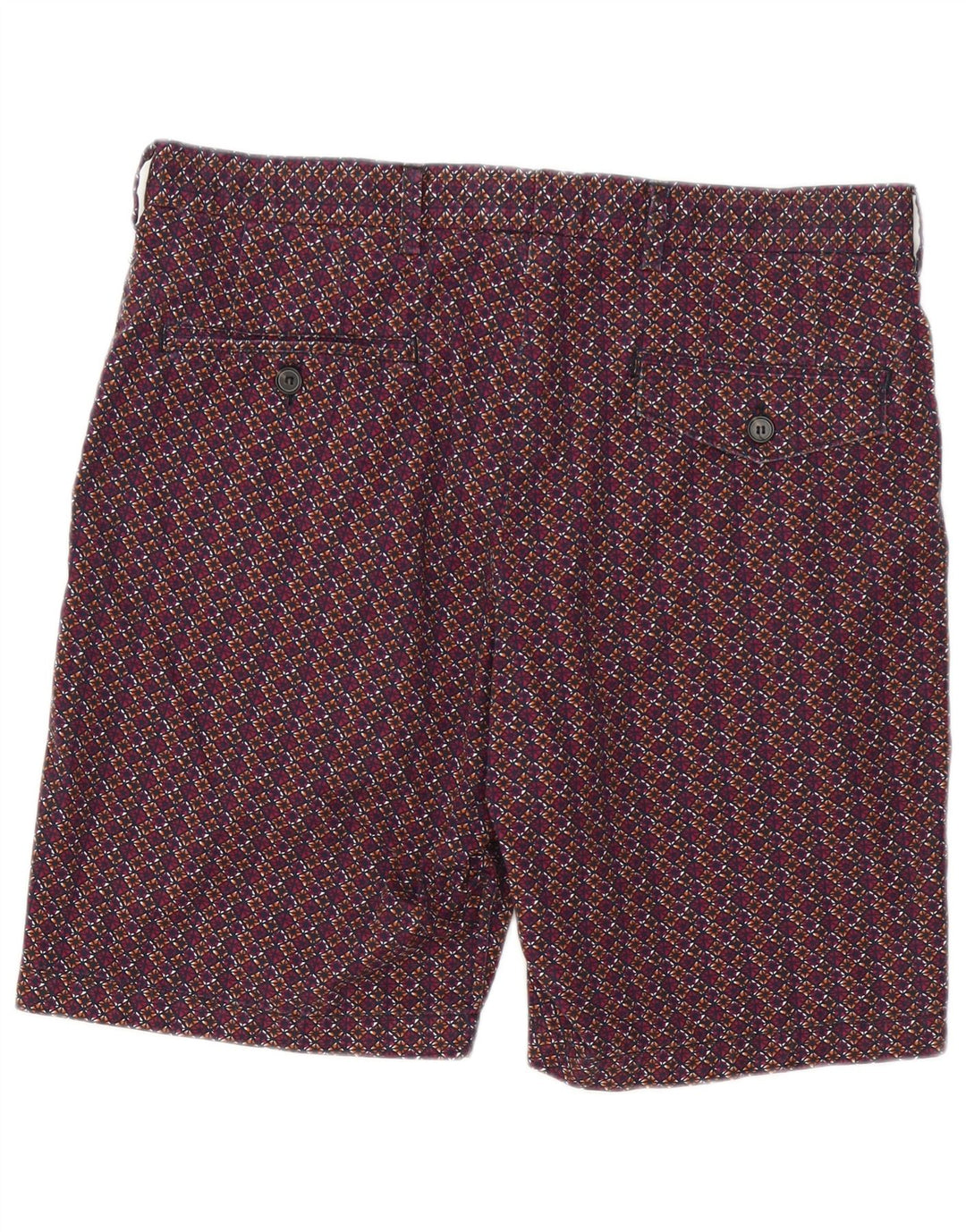 French Connection Short Chino Homme W34 Large Multicolore Géométrique