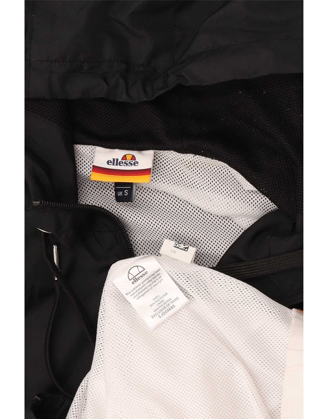 Ellesse Veste de survêtement à capuche graphique pour homme Small Noir Colourblock