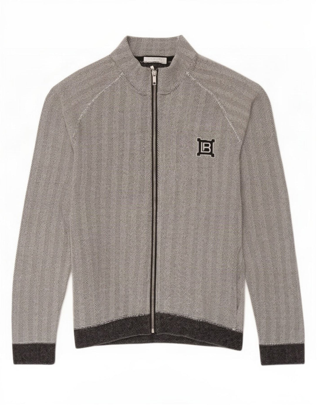 Laura Biagiotti Veste de survêtement pour femme UK 10 Petit chevron gris