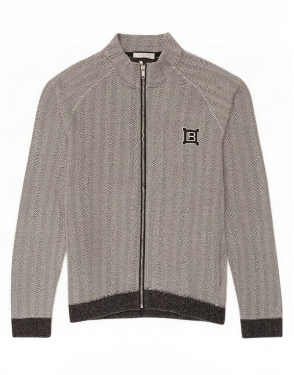 Laura Biagiotti Veste de survêtement pour femme UK 10 Petit chevron gris