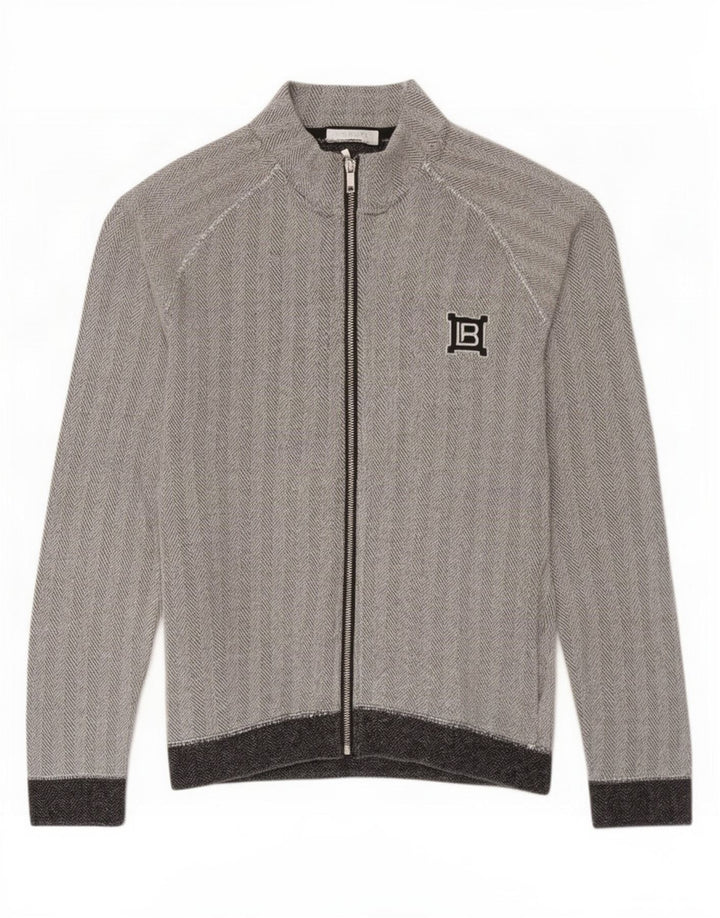 Laura Biagiotti Veste de survêtement pour femme UK 10 Petit chevron gris