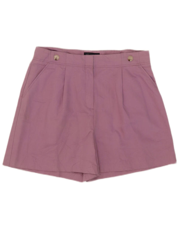 Marks & Spencer Short chino taille haute pour femme UK 16 Large W38 Lilas