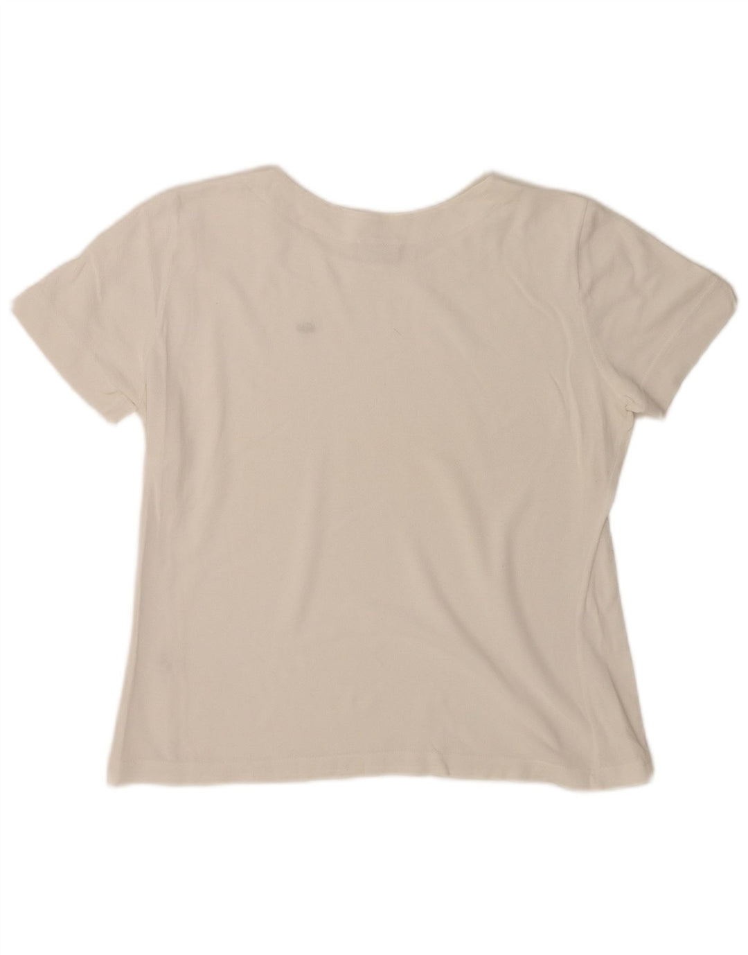 Lacoste T-Shirt Femme Top Taille 46 XL Coton Blanc