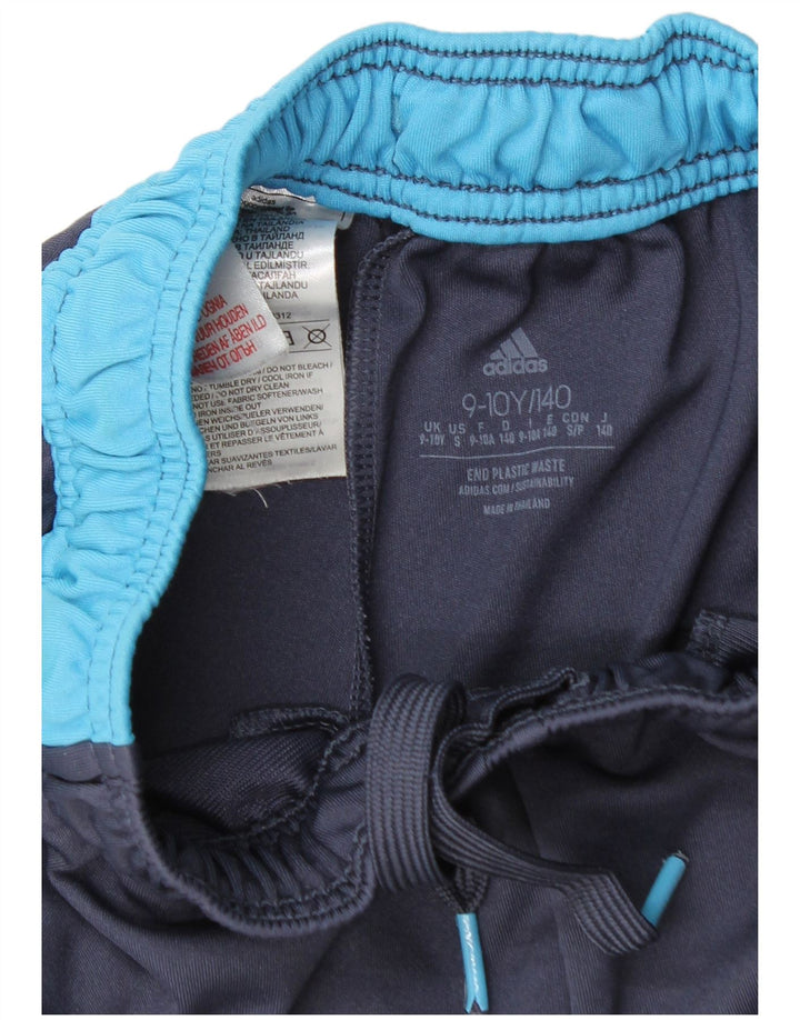 Adidas Short de Sport Garçon 9-10 Ans Bleu Marine Colorblock Polyester