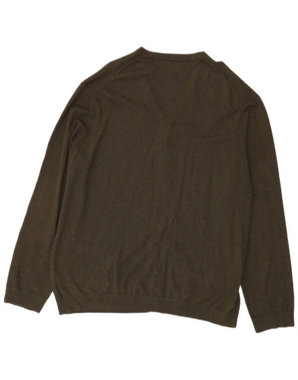Marks & Spencer Cardigan pour homme en coton kaki 2XL