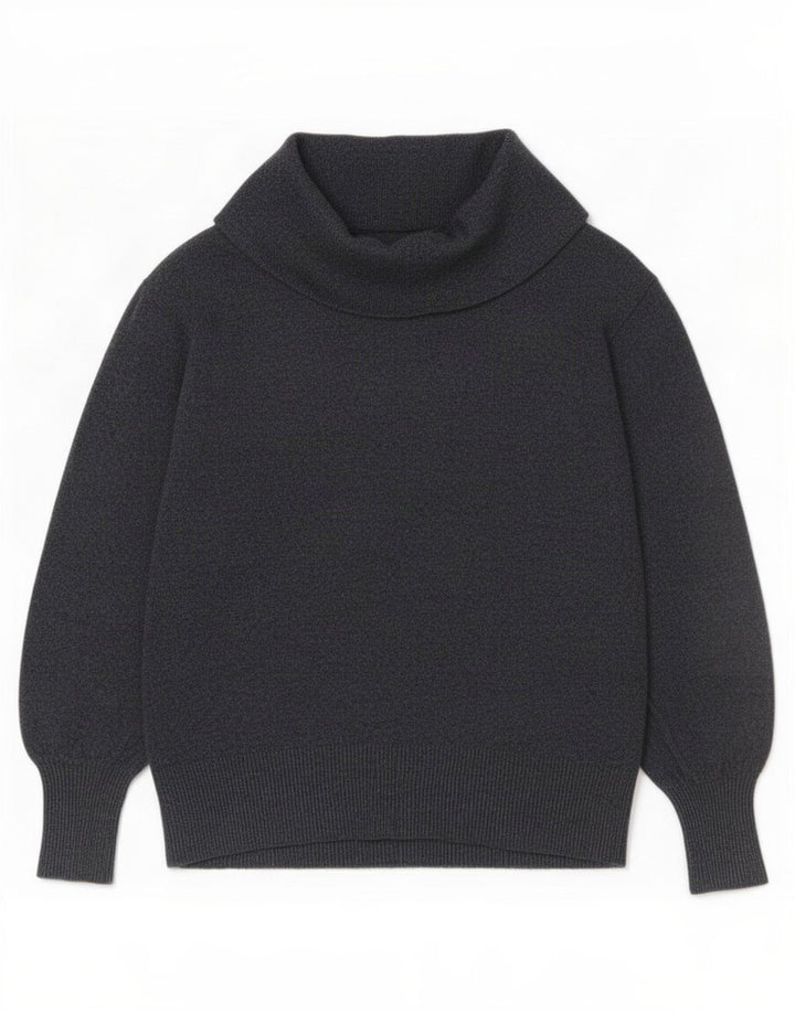 Marks & Spencer Pull col roulé pour femme UK 12 Gris moyen Viscose