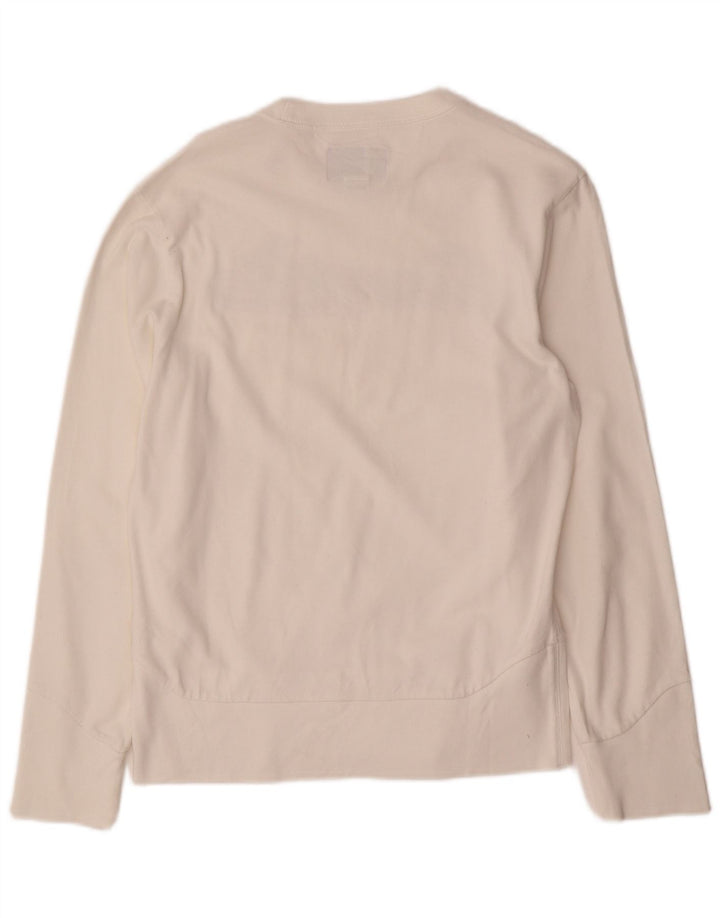 ENERGIE Sweat-shirt graphique pour femme UK 14 en coton blanc moyen