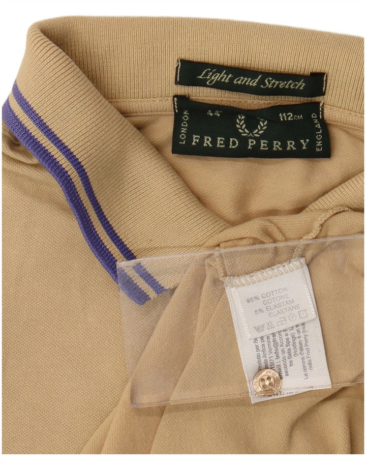 Fred Perry Polo Léger et Stretch Homme Coton Beige Moyen