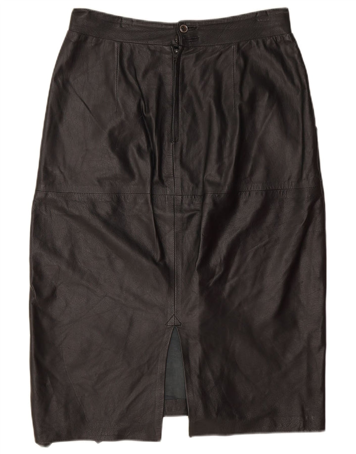 jupe en cuir femme vintage W30 Noir moyen