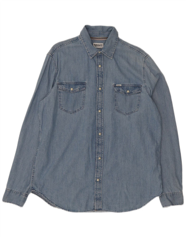 Timberland Chemise en Jean Regular Fit Homme Bleu Coton