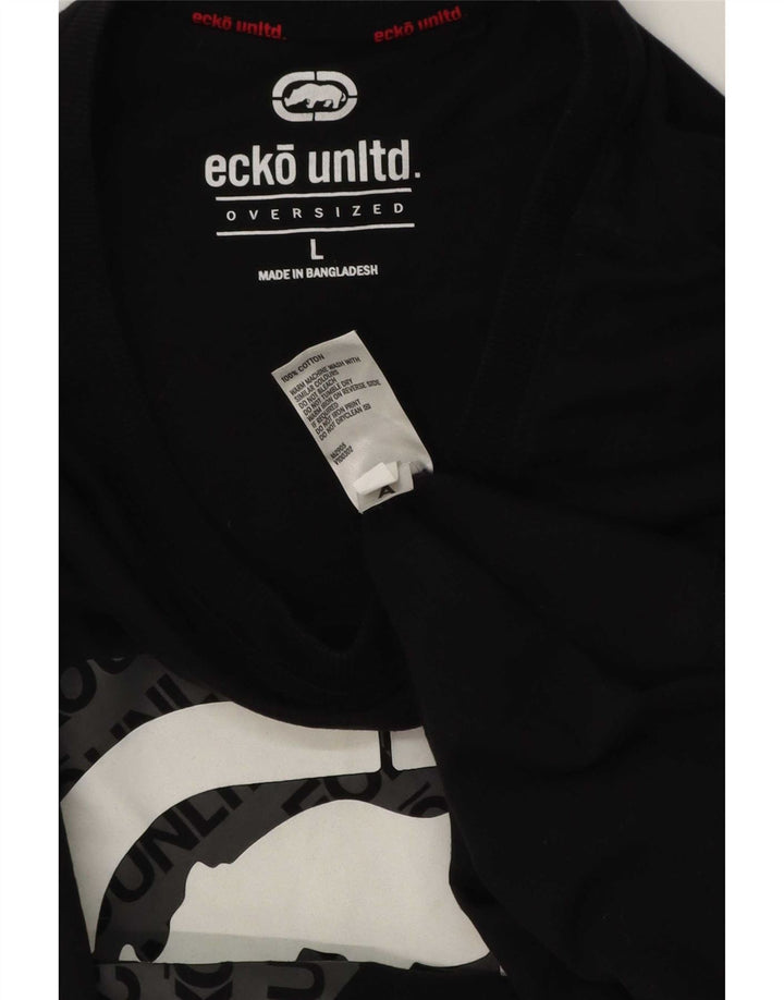 Ecko Unltd T-Shirt graphique pour hommes, grand coton noir