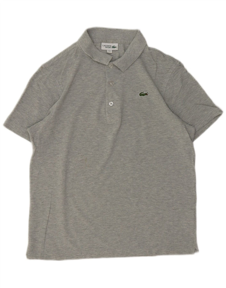 Lacoste Polo Homme Taille 4 Coton Chiné Gris Moyen