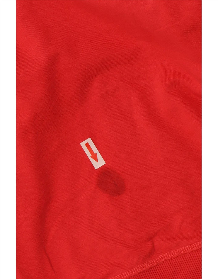 Converse Pull à capuche zippé pour femme UK 18 XL Rouge Polyester
