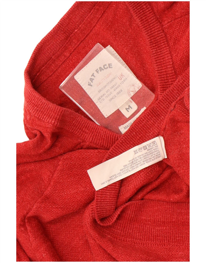 Fat Face Pull Col Bateau Homme Rouge Moyen Coton