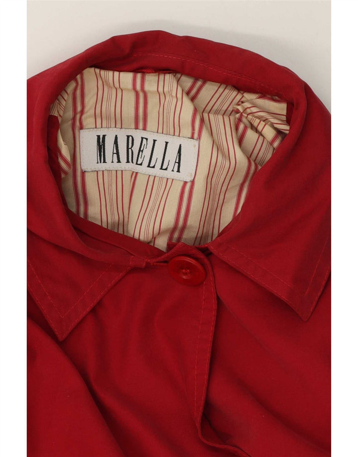 Marella Trench Femme UK 22 3XL Rouge